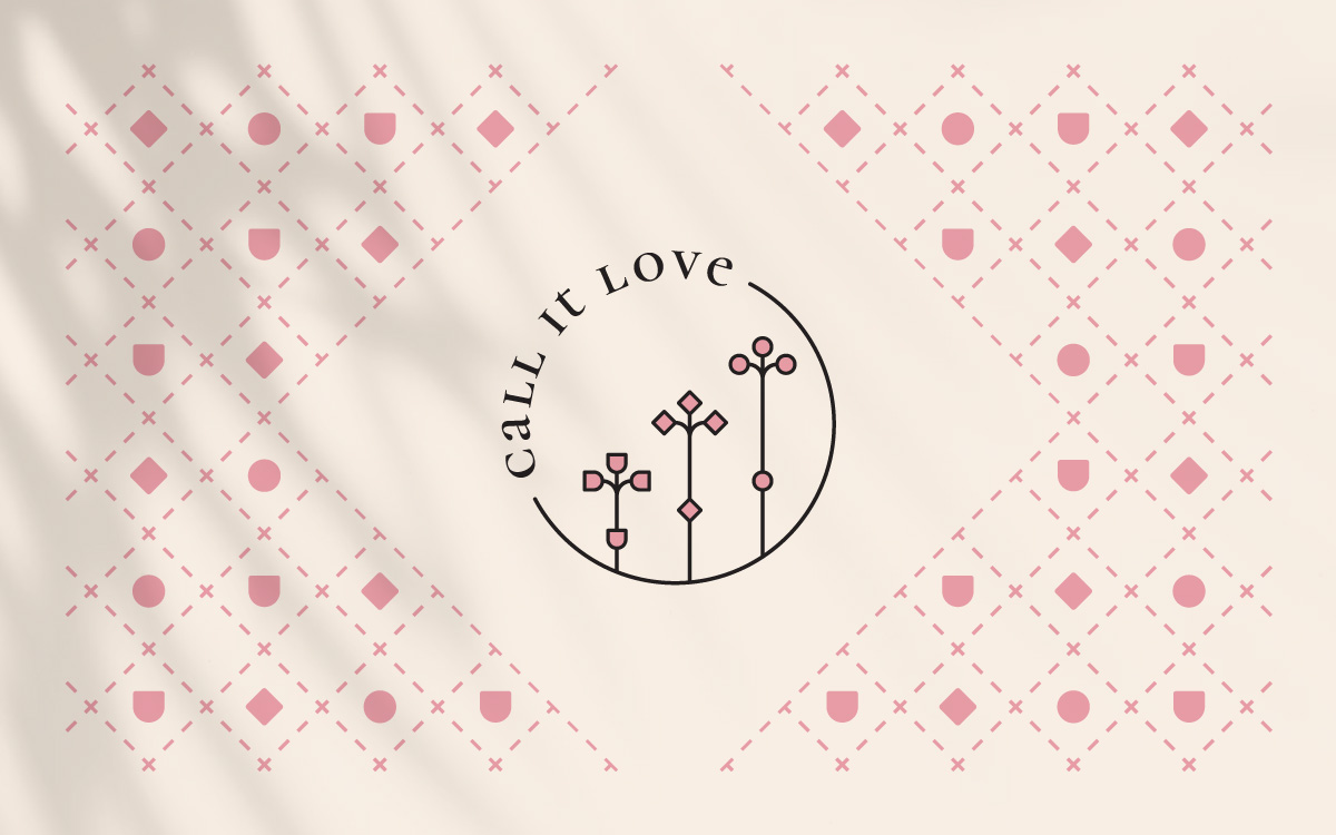 Call It Love Logo with Brand Pattern