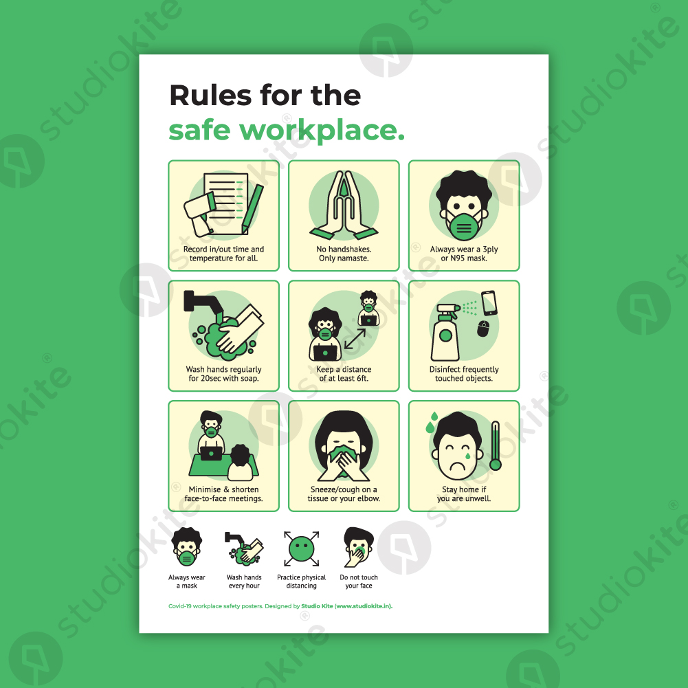 Covid-19 Workplace Safety Posters & Signages